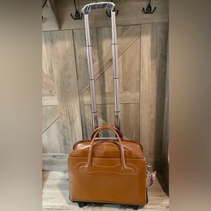 Mcklein Willowbrook Detachable Laptop Briefcase ladies Bag on Wheels $370